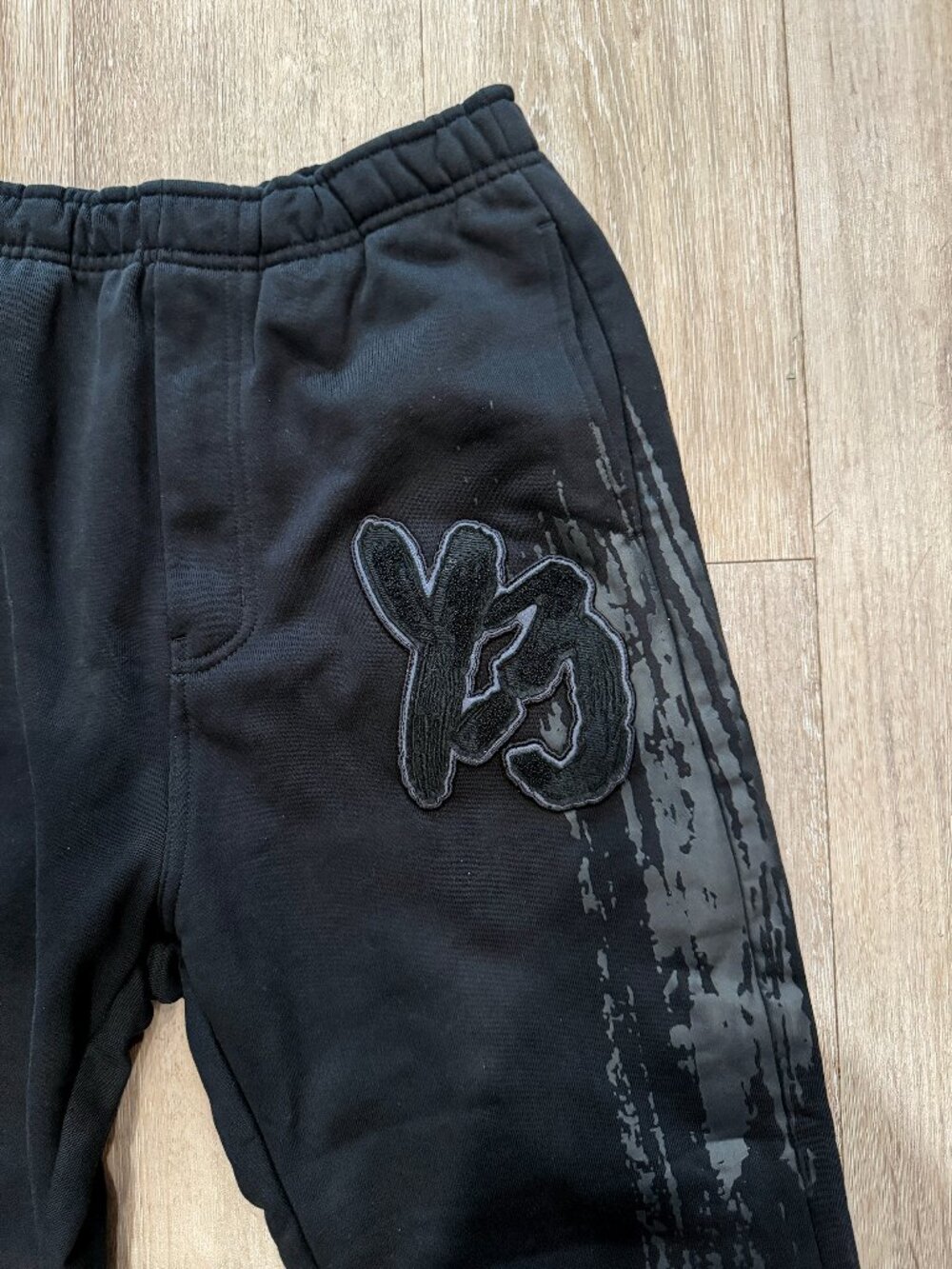 Y-3 Appliqué Logo Track Trousers in black